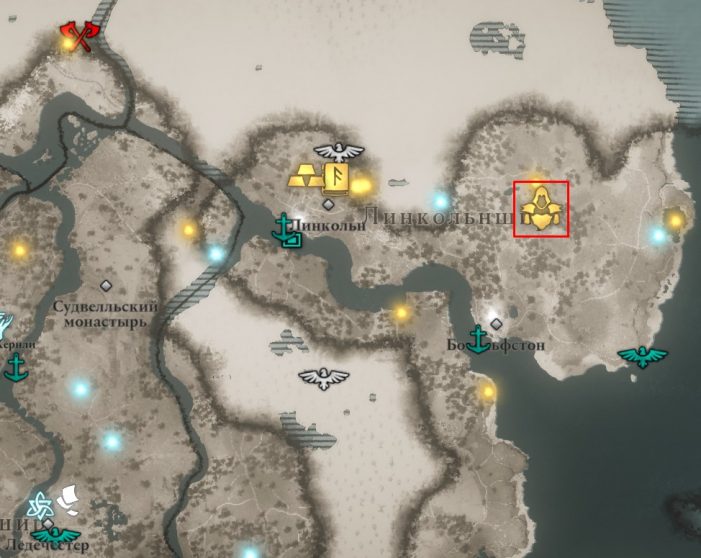 Местонахождение штанов Галлогласа на карте мира Assassin’s Creed: Valhalla