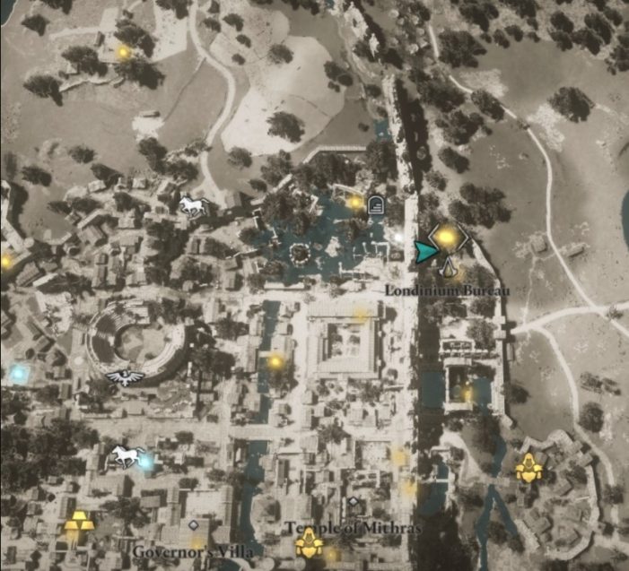 Контора в Лондиниуме на карте мира Assassin’s Creed: Valhalla