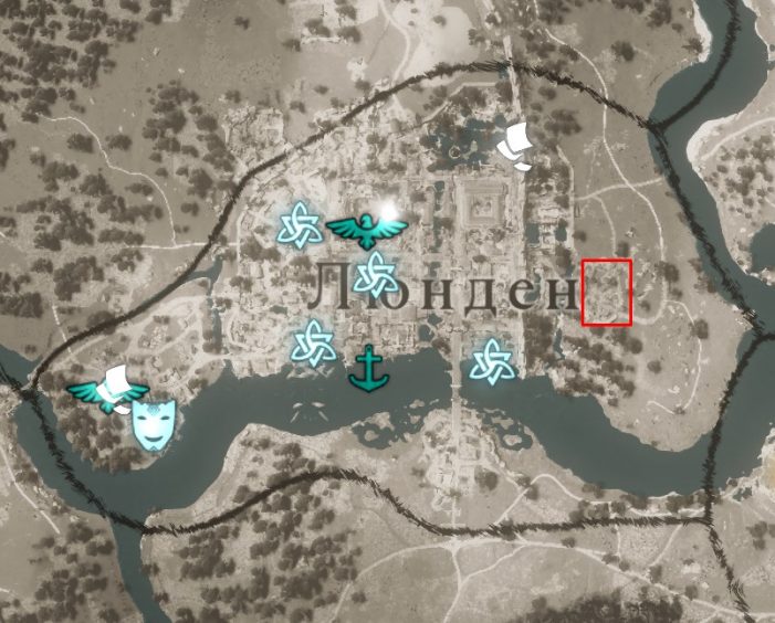 Местонахождение Кузнечного молота на карте мира Assassin’s Creed: Valhalla