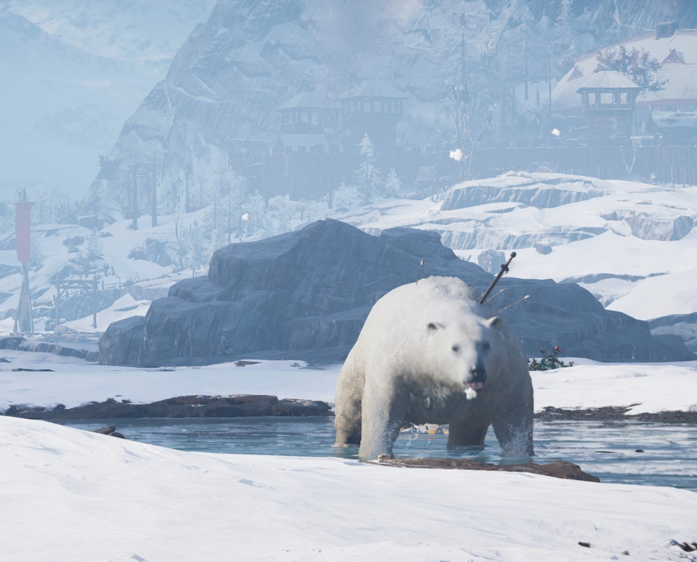 Легендарные животные вальгалла. Стёрбьерн ледяной медведь Вальгалла. Assassin's Creed Valhalla белый медведь. Медведь синих вод Вальгалла. Медведь синих вод ассасин Крид Вальгалла.