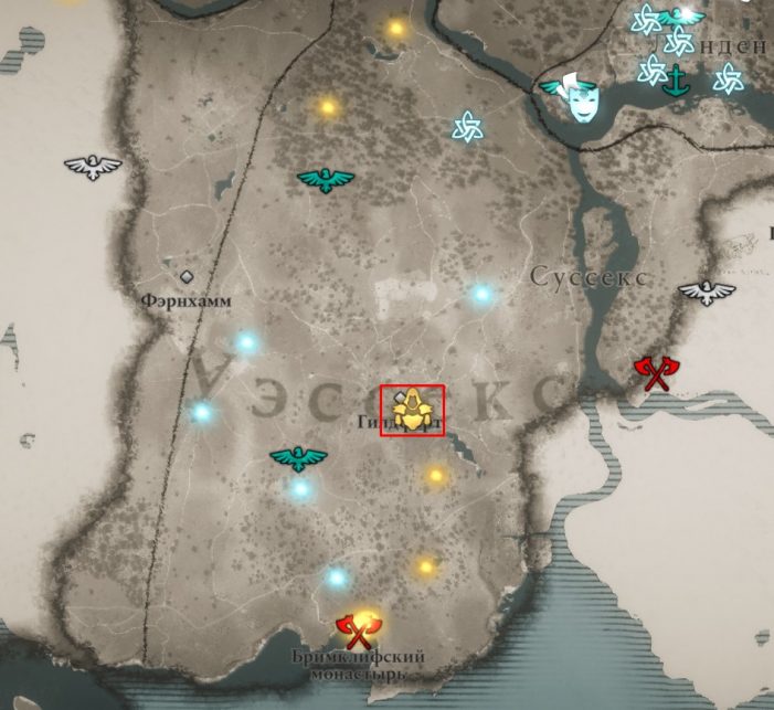 Местонахождение одежды Наставника на карте мира Assassin’s Creed: Valhalla
