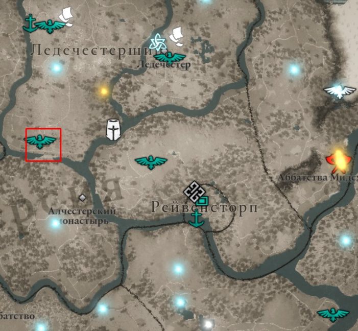 Город Веноний на карте Assassin’s Creed: Valhalla