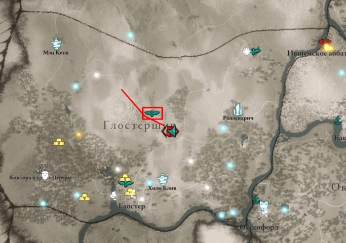 Ревнитель Беортсиг на карте мира Assassin's Creed: Valhalla